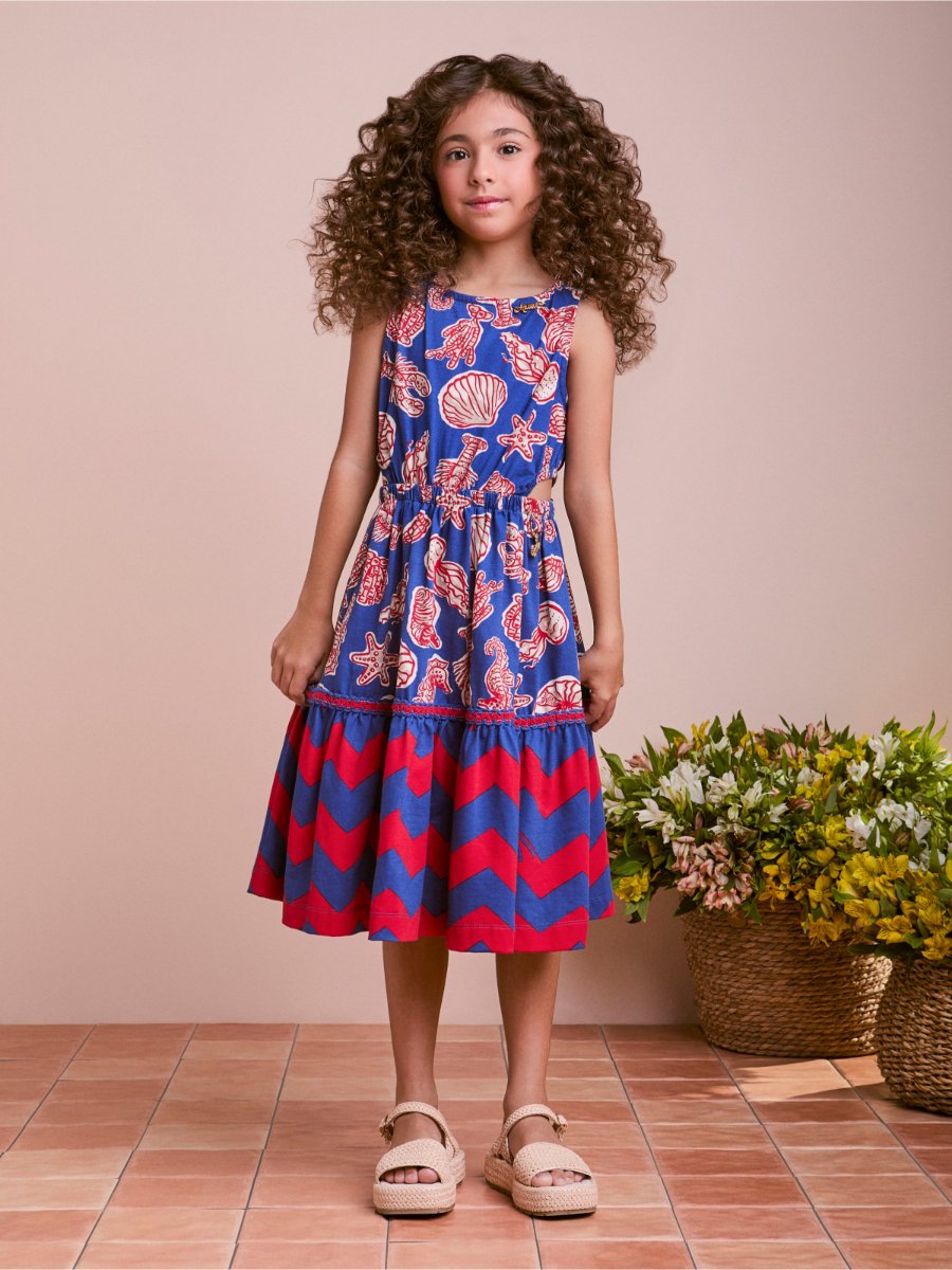 Seabed Print Children's Dress