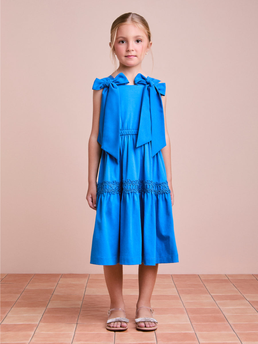 Blue Dress with Maxi Bows