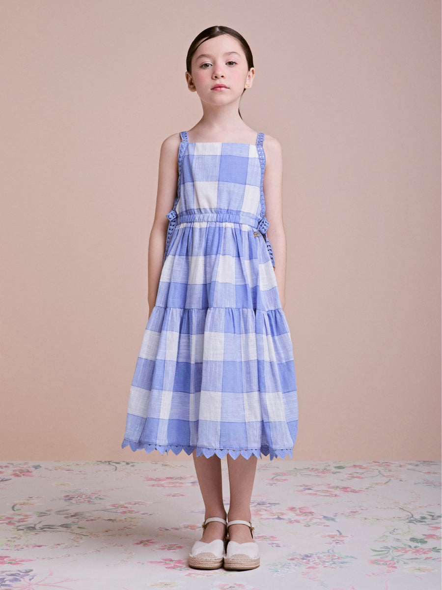 Children's Plaid Dress with Sianinha Straps
