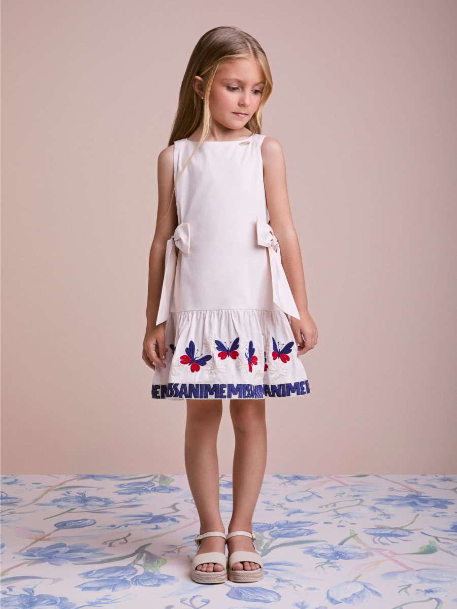 Children's Dress with Butterflies and Bows