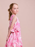 Children's Balloon Dress with Tiled Print
