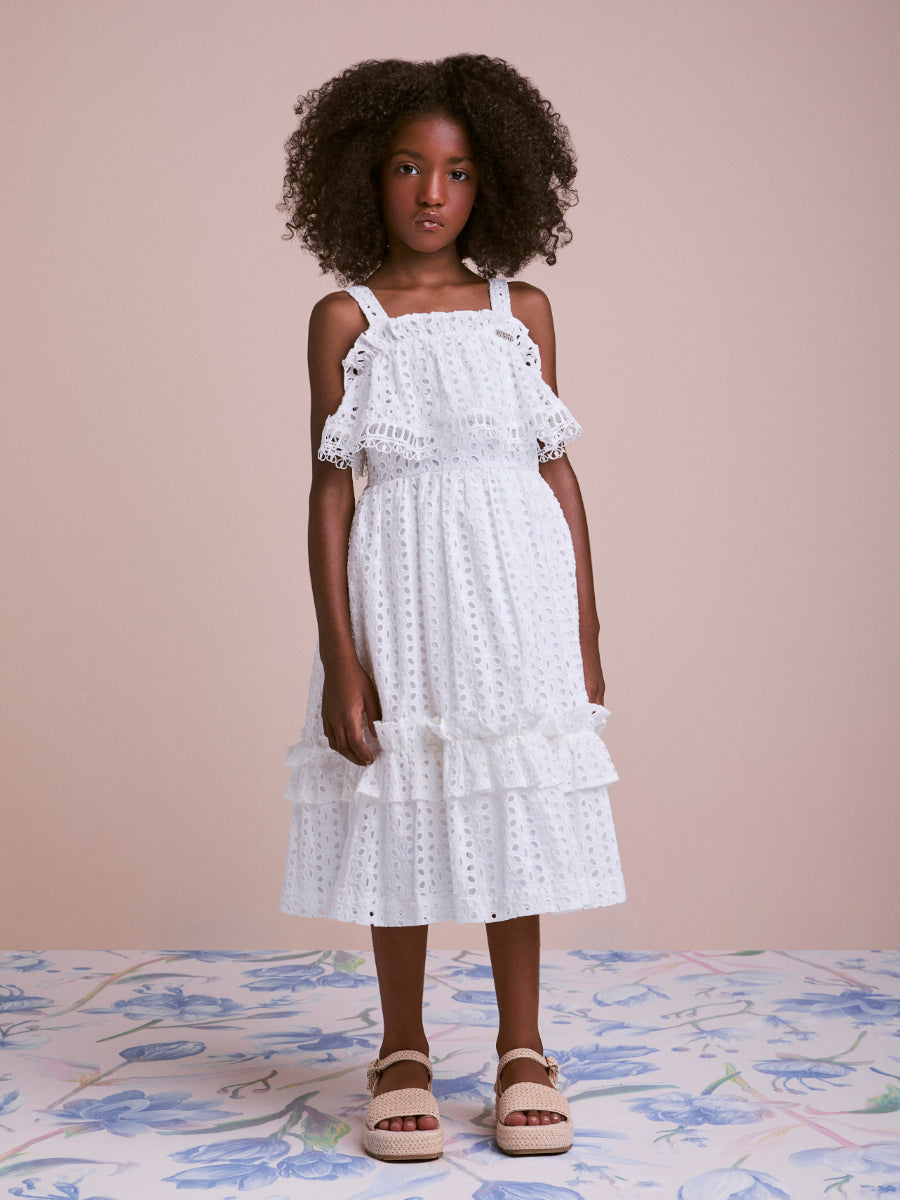 Laise Children's Dress with Ruffles and Lace