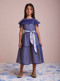 Children's Embroidered Tulle Dress with Ruffles