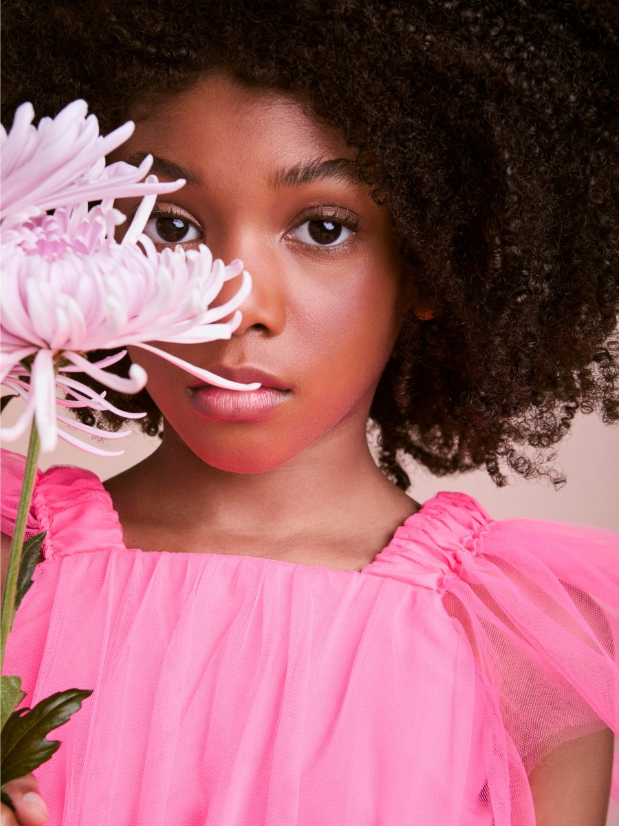 Children's Tulle Dress with Ruffles