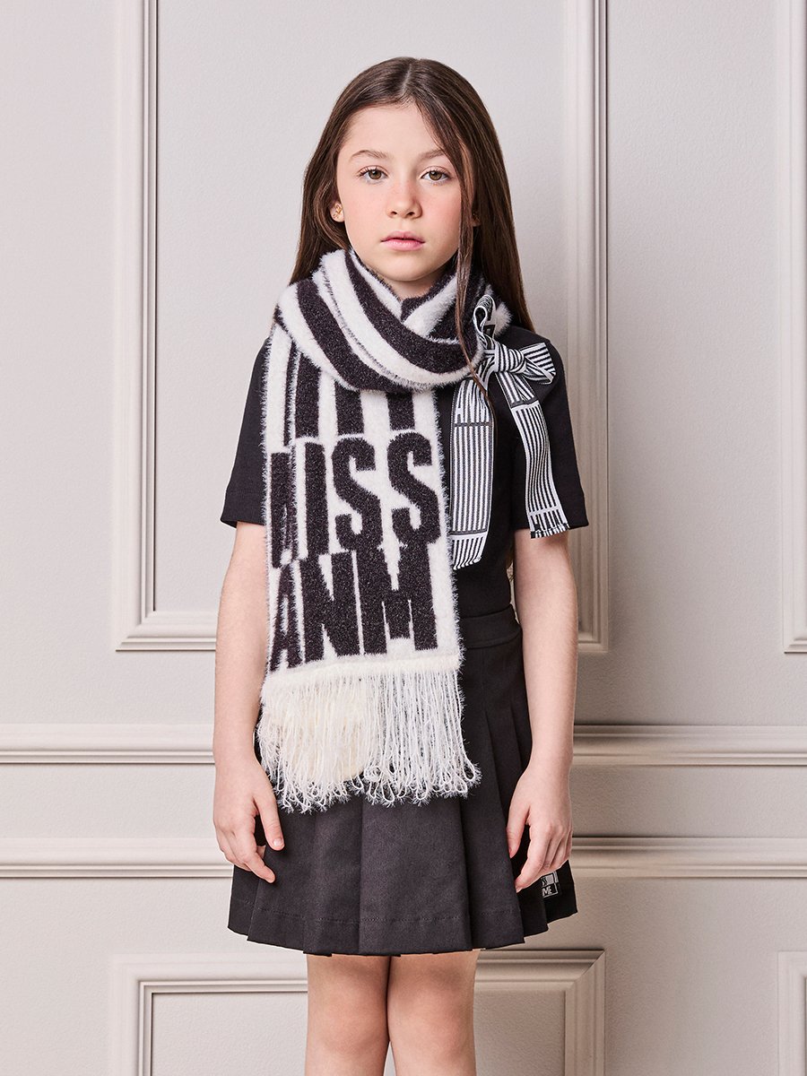 Children's Dress Animê Ribbed Pleated Dress with Bag