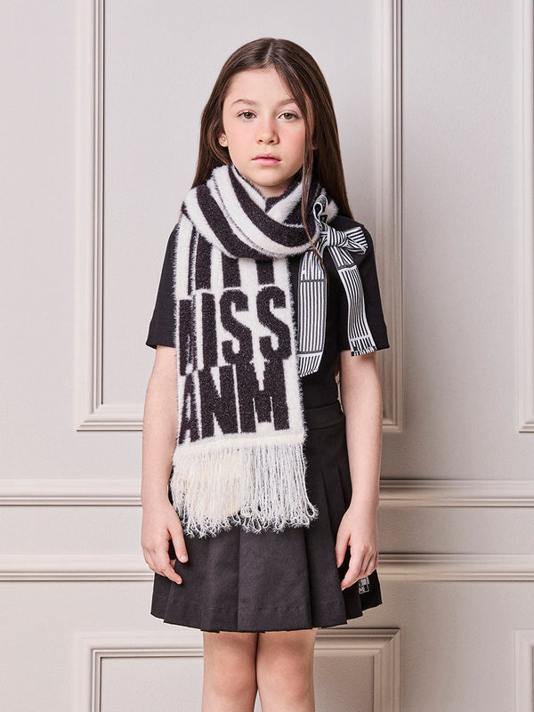 Children's Dress Animê Ribbed Pleated Dress with Bag