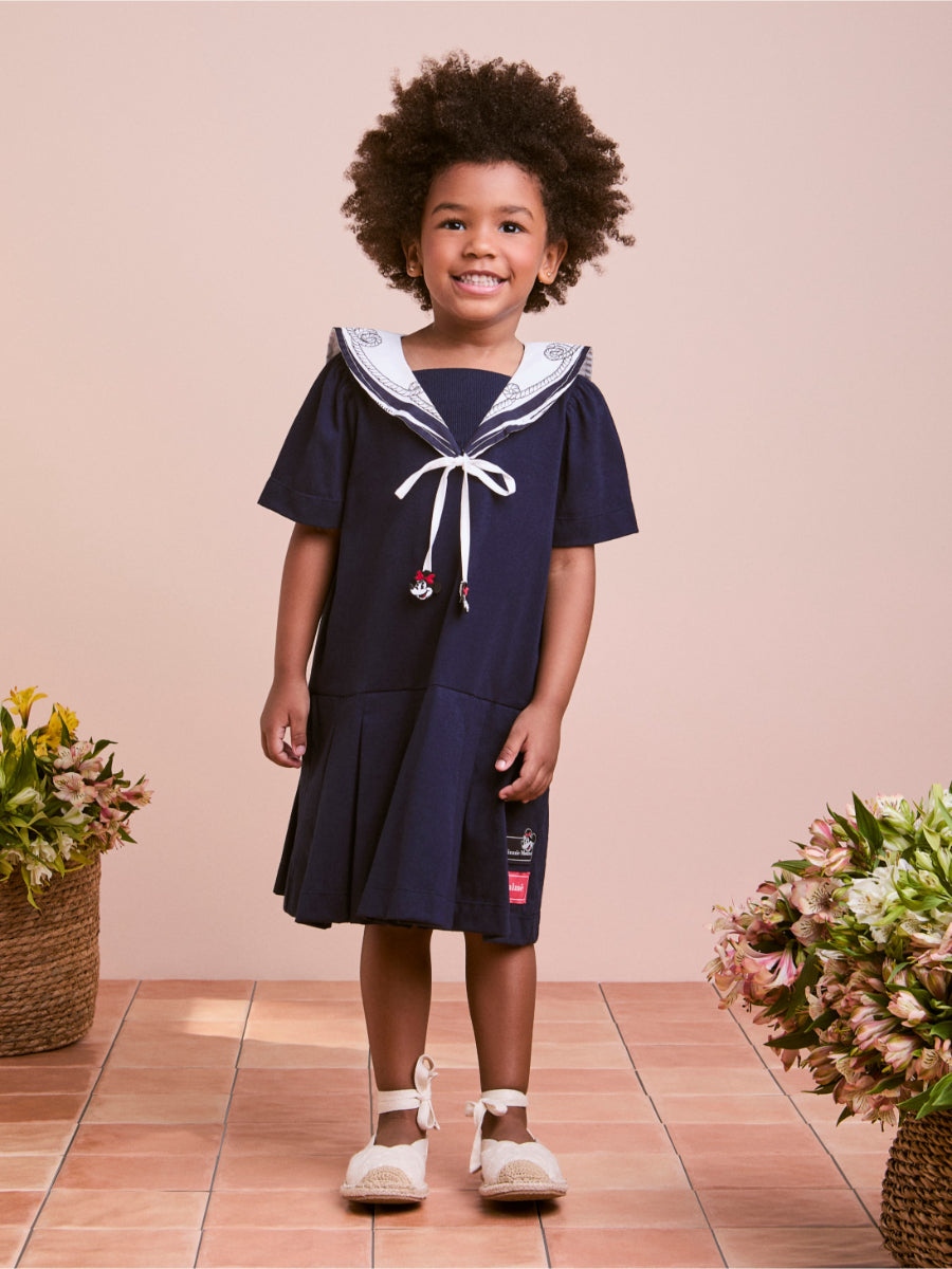 Children's Dress with Scarf from Minnie Marinheira