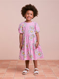 Pink Dress with Daisy Print