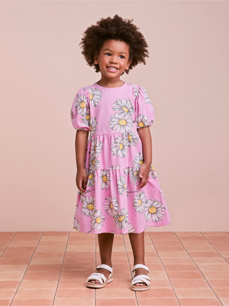 Pink Dress with Daisy Print