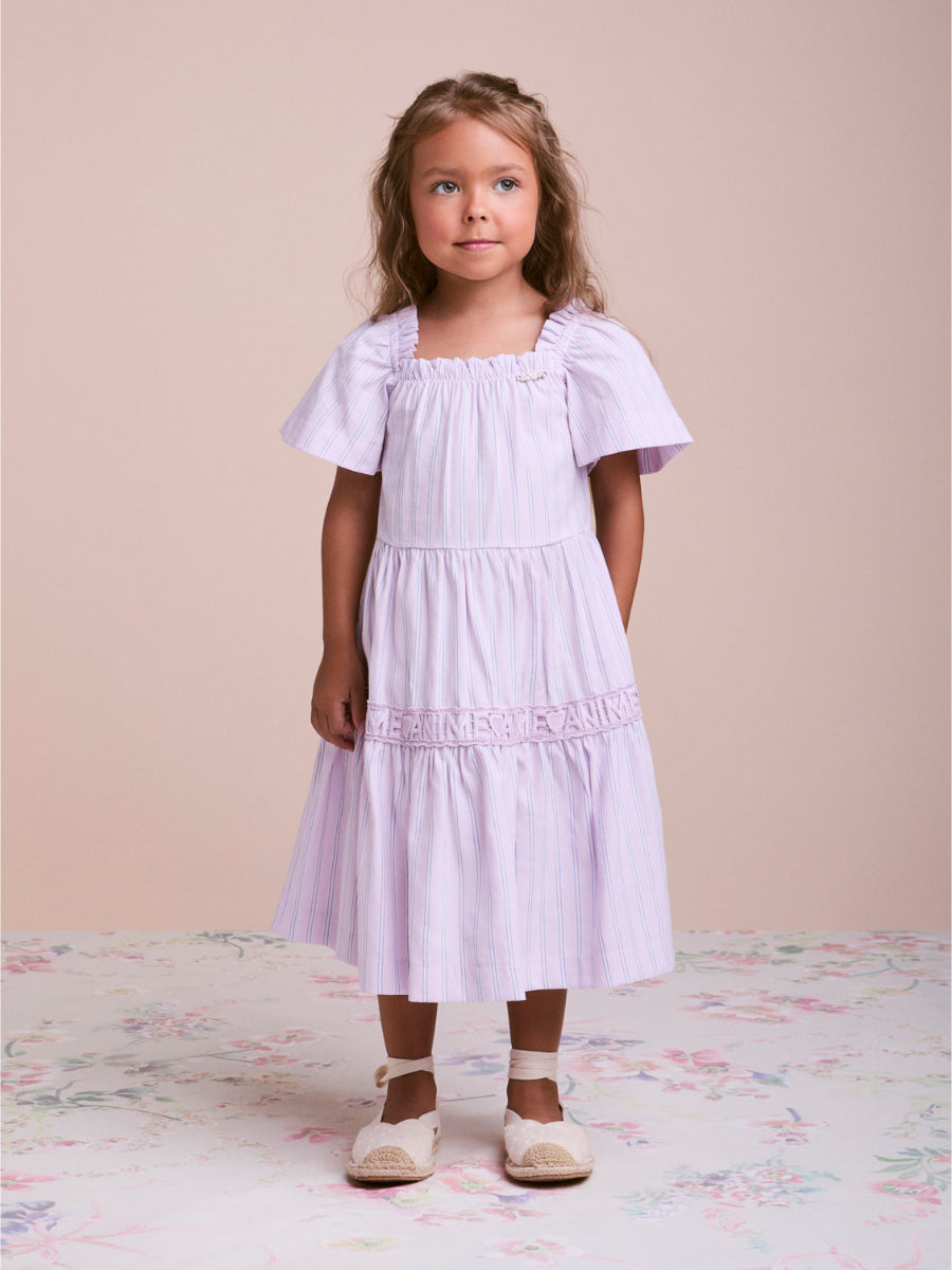 Marias Lilac Striped Children's Dress