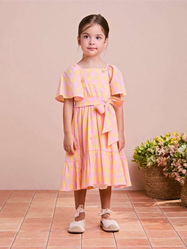 Pink Checkered Dress