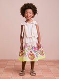 Children's Fruit Print Dress with Maxi Bows